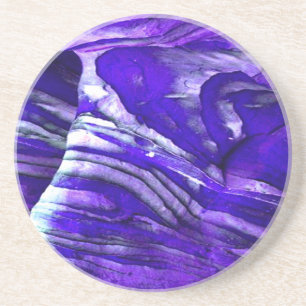 Oraganic Blue Waving Stones Coaster