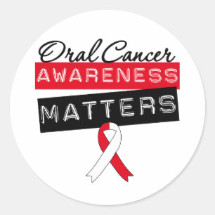 Oral Cancer Awareness Matters Classic Round Sticker