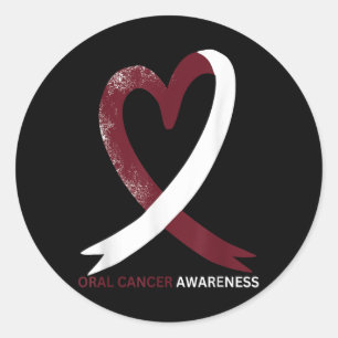 Oral Cancer Awareness Month 2024 Throat Head Neck Classic Round Sticker