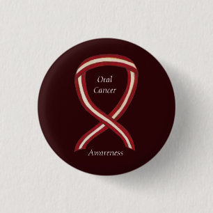 Oral Cancer Awareness Ribbon Stripes Custom Pins
