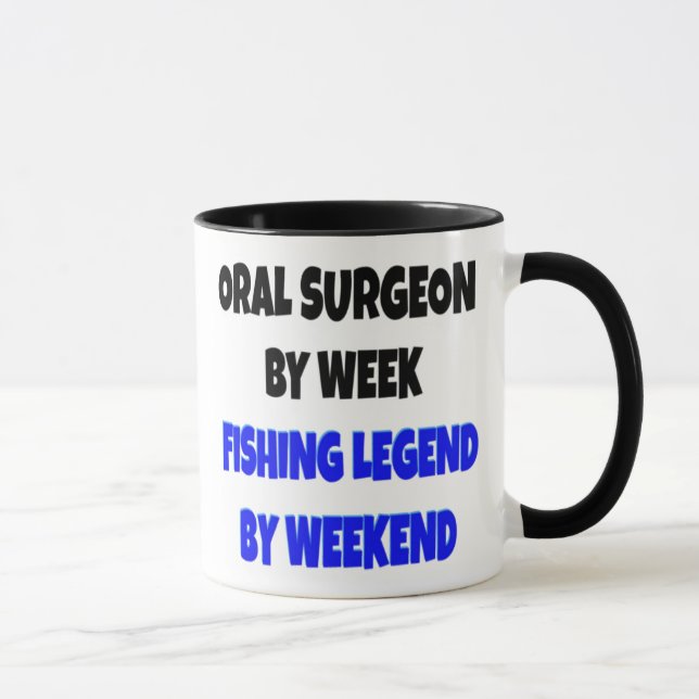 Oral Surgeon Fishing Legend Joke  Mug (Right)