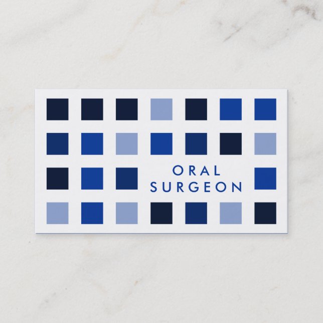 ORAL SURGEON (mod squares) Business Card (Front)