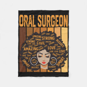 Oral Surgeon Powerful Black History Month Black Pr Fleece Blanket