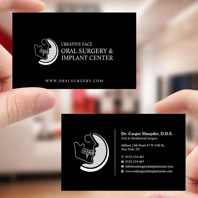 Oral Surgery, Implant Centre, Maxillofacial  Business Card (Creator Uploaded)