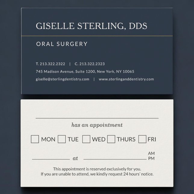Oral Surgery Office Appointment Reminder Card (Creator Uploaded)