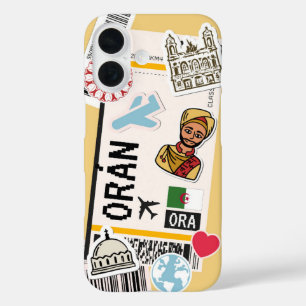 Oran Algeria Boarding Pass Travel iPhone 16 Case