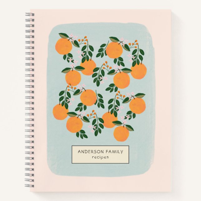 Orane Citrus Personalised Recipe  Notebook (Front)