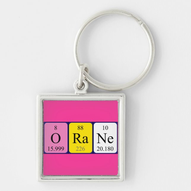 Orane periodic table name keyring (Front)