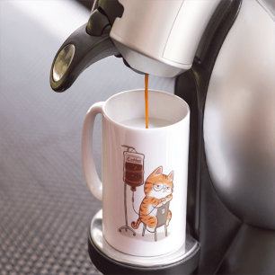 Orang car with coffe  mug