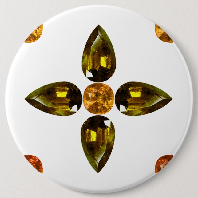 Orange 6 Cm Round Badge (Front)