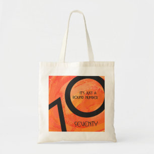 Orange 70 Decade Birthday Tote Bag