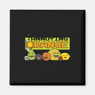 Orange 8-bit Video Game Style  Magnet