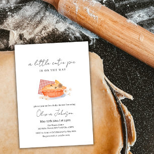 Orange A Little Cutie Pie Flower Fall Baby Shower Invitation