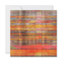 Orange Abstract Art Invitation Card