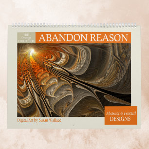 Orange Abstract Fractals 2026 Calendar