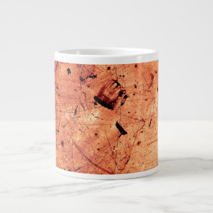 Orange abstract grunge contemporary art large coffee mug