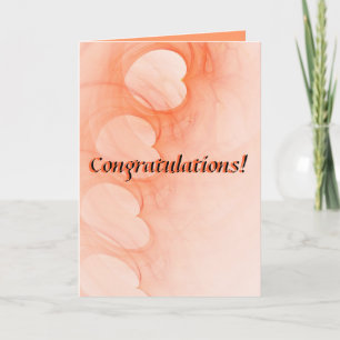 Orange Abstract Heart Engagement Card