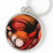 Orange Abstract Keychain