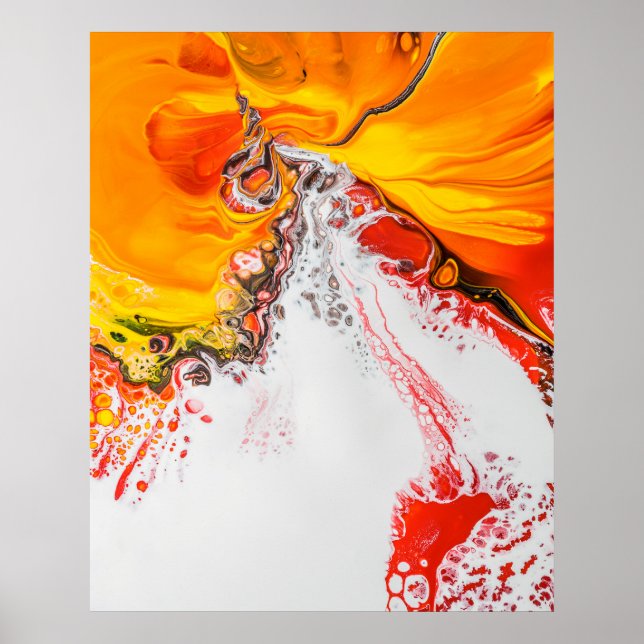 Orange Abstract Minimalist Poster (Front)