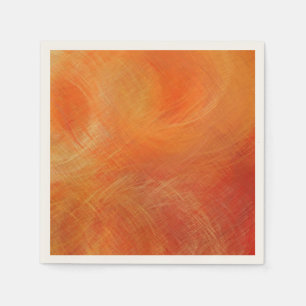 Orange Abstract Painting Napkin