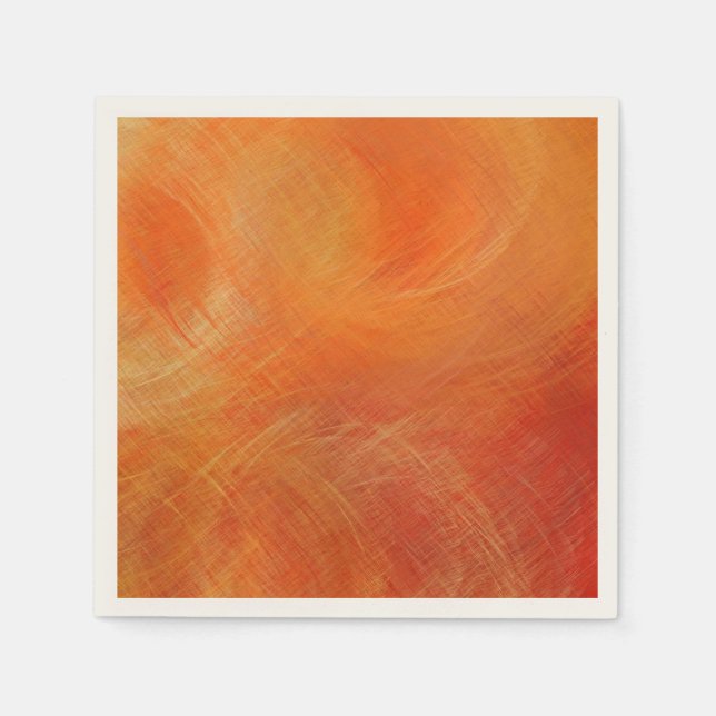 Orange Abstract Painting Napkin (Front)