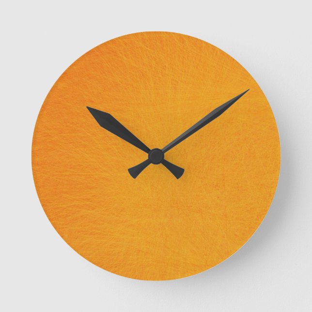 Orange Abstract Painting Round Clock (Front)
