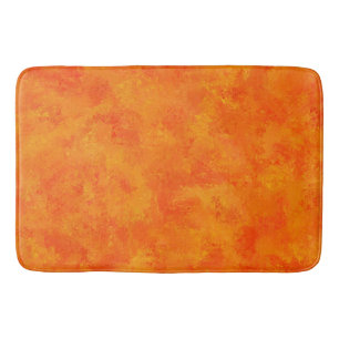 Orange Abstract Pattern  Bath Mat