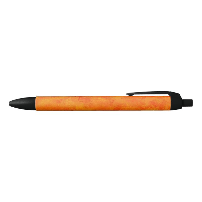 Orange Abstract Pattern Black Ink Pen (Top)