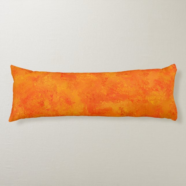 Orange Abstract Pattern Body Cushion (Front)