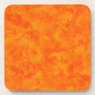 Orange Abstract Pattern  Coaster