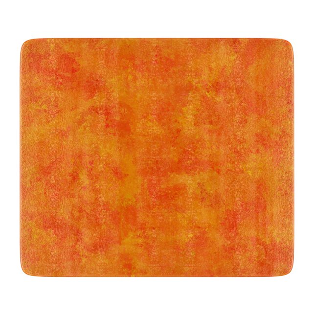 Orange Abstract Pattern  Cutting Board (Front)