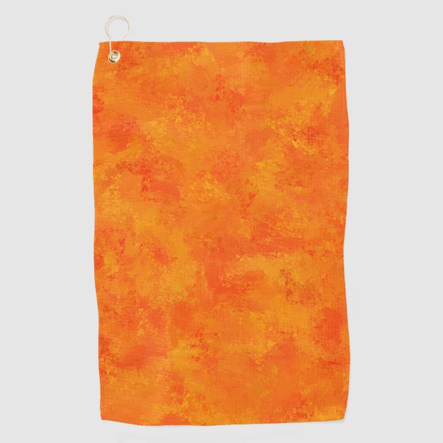 Orange Abstract Pattern  Golf Towel (Front)