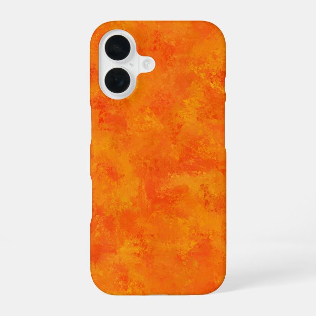 Orange Abstract Pattern  iPhone 16 Case (Back)