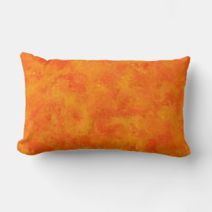 Orange Abstract Pattern Lumbar Cushion