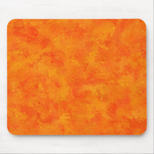 Orange Abstract Pattern Mouse Pad