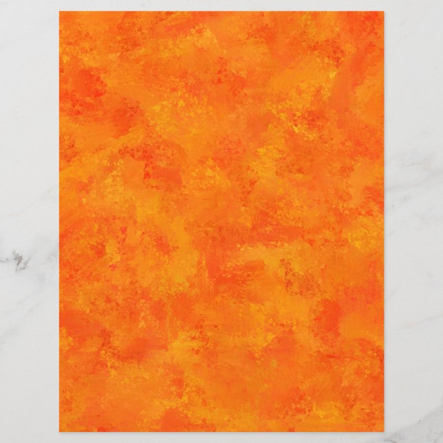 Orange Abstract Pattern Paper Sheets (Front)