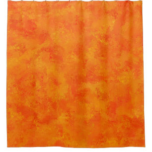 Orange Abstract Pattern Shower Curtain