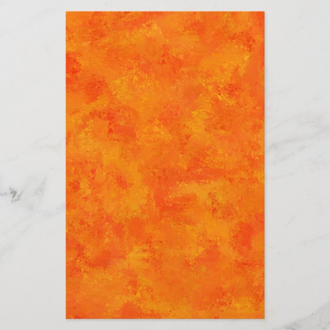 Orange Abstract Pattern  Stationery (Front)