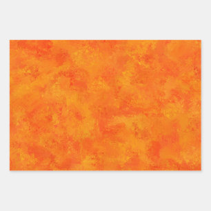 Orange Abstract Pattern  Wrapping Paper Sheet