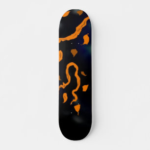 Orange Abstract Skateboard