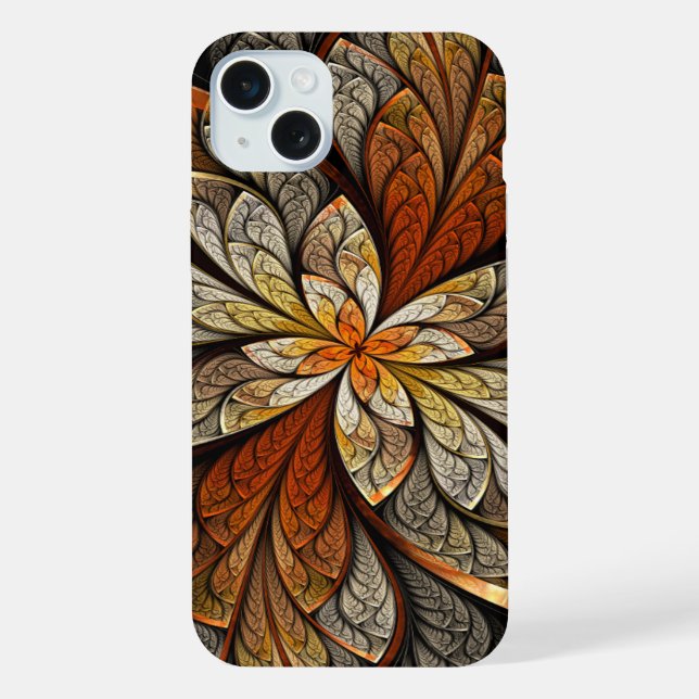 Orange Abstract Stained Glass Pattern iPhone Case (Back)
