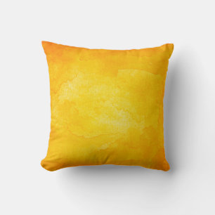 Orange abstract watercolor macro texture backgroun cushion