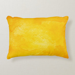 Orange abstract watercolor macro texture backgroun decorative cushion