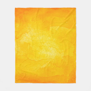 Orange abstract watercolor macro texture backgroun fleece blanket