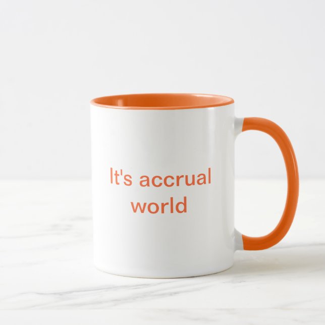 Orange accounting mug (Right)