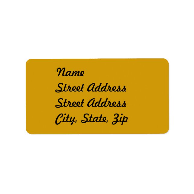 Orange Address Sticker (Front)