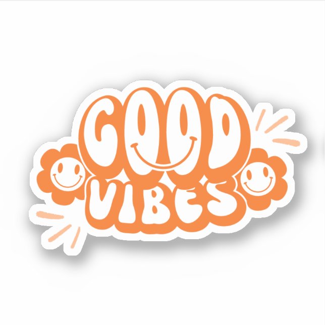 Orange Aesthetic Good Vibes  (Front)