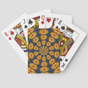Orange African Daisy Bicycle® Playing Cards