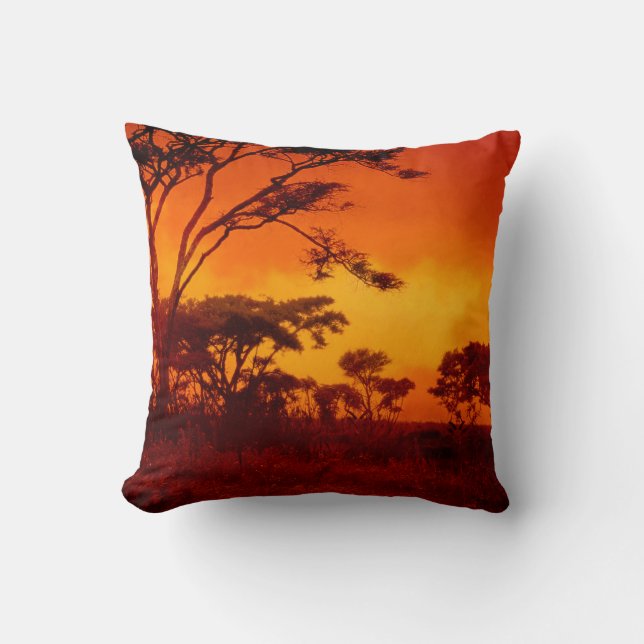 Orange African Sunset Cushion (Front)
