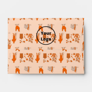 Orange agriculture business pattern envelope